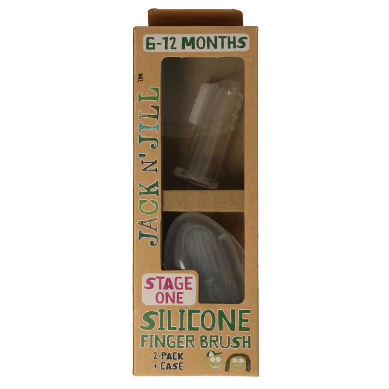 Jack N Jill Silicone finger brush 2 Stuks