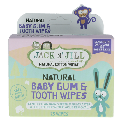 Jack N Jill Natural baby gum & tooth wipes 25 Stuks