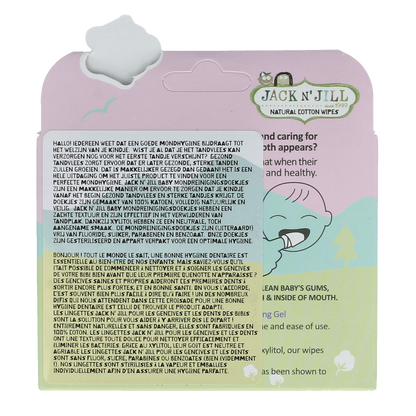 Jack N Jill Natural baby gum & tooth wipes 25 Stuks