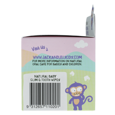 Jack N Jill Natural baby gum & tooth wipes 25 Stuks