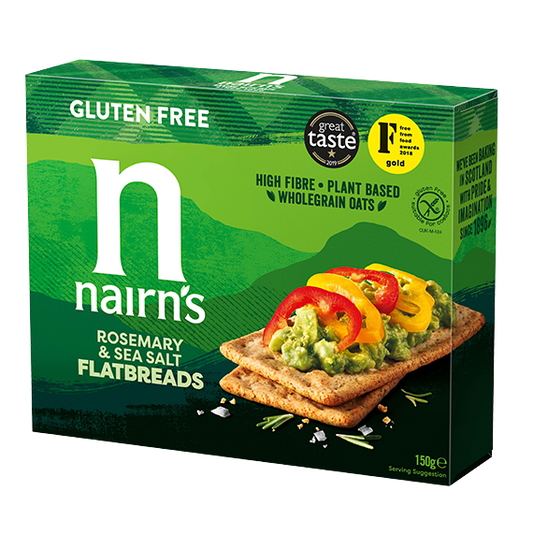 Nairns Flatbread rosemary & seasalt 150.00 Gram