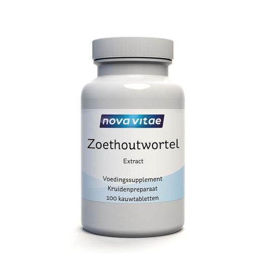 Nova Vitae Zoethoutwortel extract DGL 100 Kauwtabletten