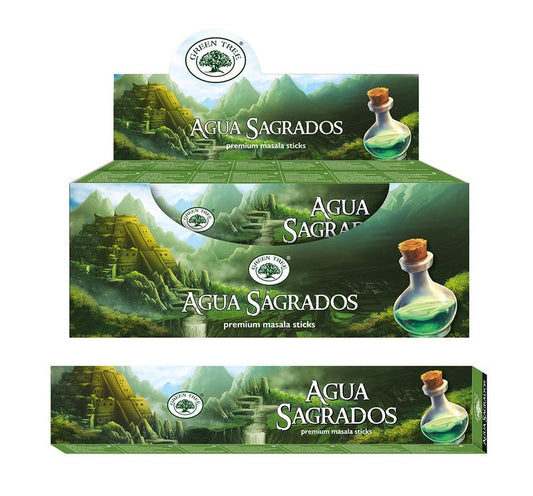 Green Tree Wierookstokjes aqua sagrados natural 15 Gram