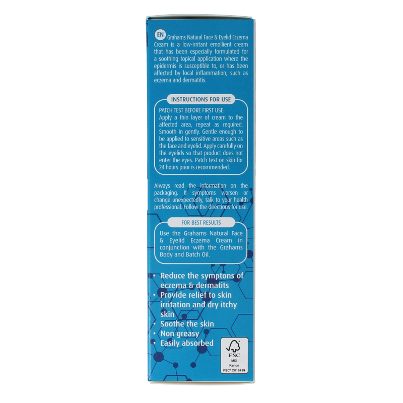 Grahams Gezicht & ooglid eczeem creme 50 Gram