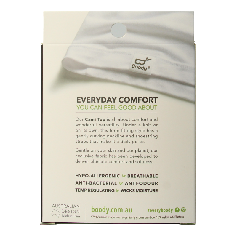 Boody  Cami top zwart L 1 Stuks