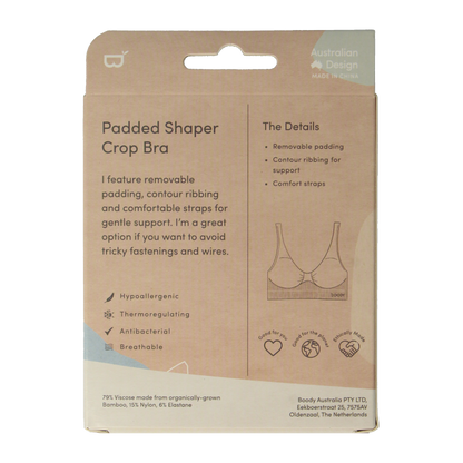 Boody  Padded shaper crop bh blush XL 1 Stuks