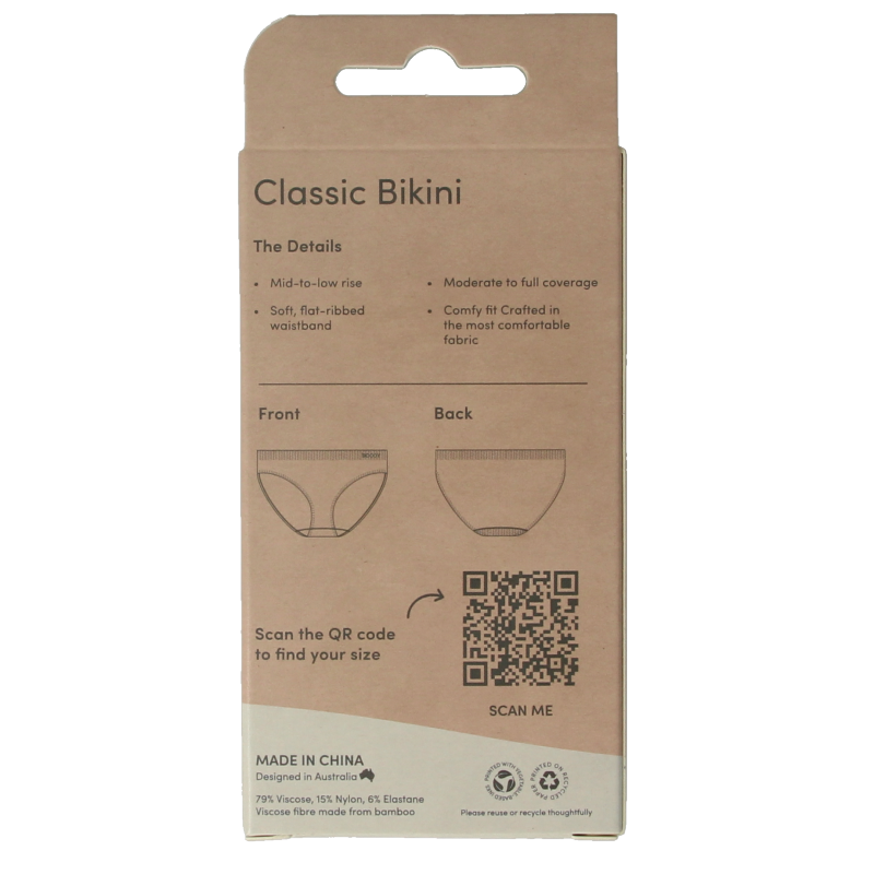 Booby Bikinislip classic zwart medium 1 Stuks