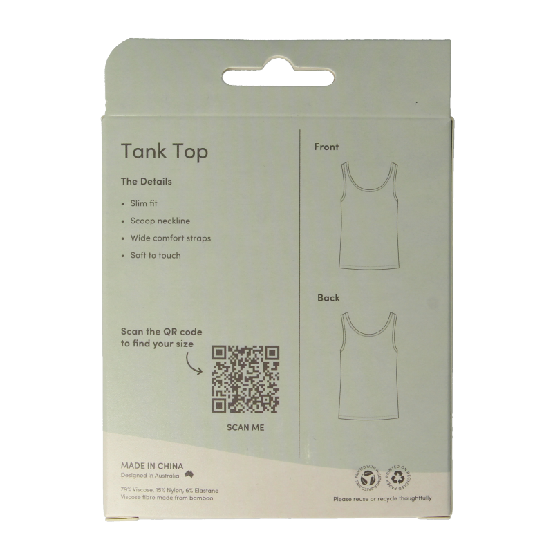 Boody  Tank top zwart M 1 Stuks