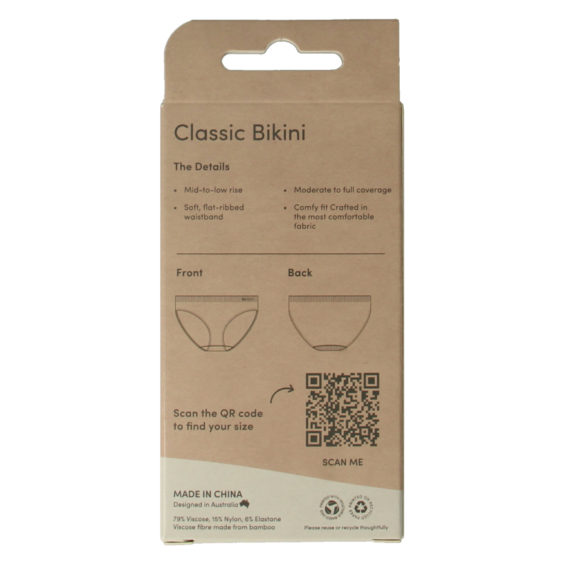 Boody  Classic bikinislip blush S 1 Stuks