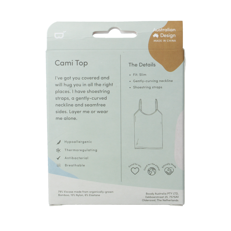 Boody  Cami top wit S 1 Stuks