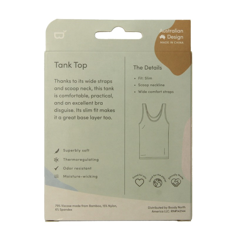 Boody  Tank top zwart L 1 Stuks