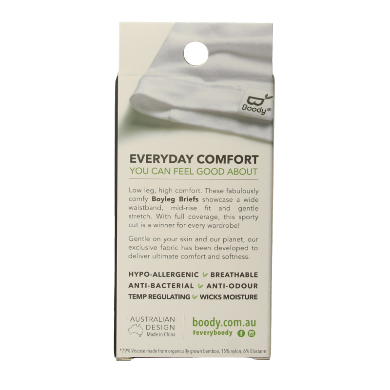 Boody  Boyleg damesslip zwart S 1 Stuks