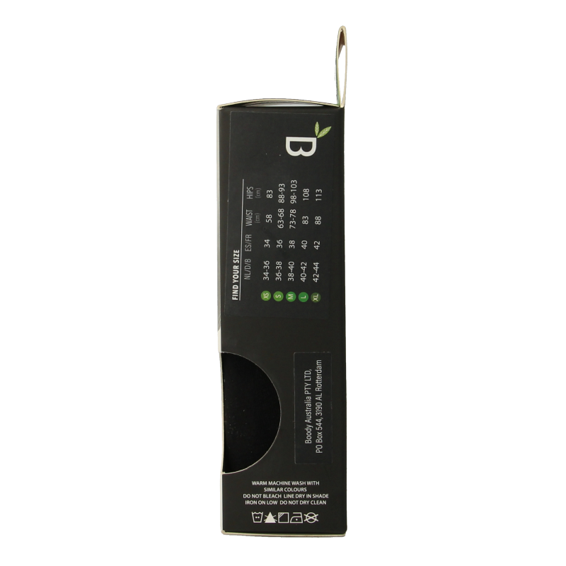 Boody  Boyleg damesslip zwart S 1 Stuks