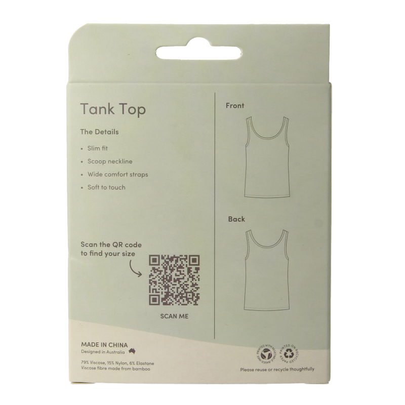 Boody  Tank top wit L 1 Stuks