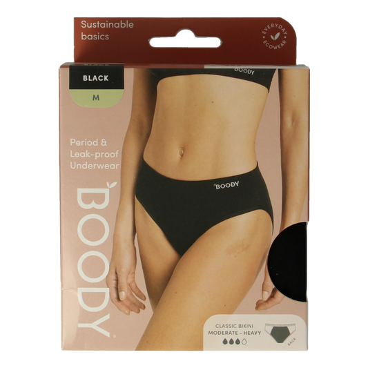 Boody  Menstruatieondergoed bikinislip zwart norm/hevig M 1 Stuks