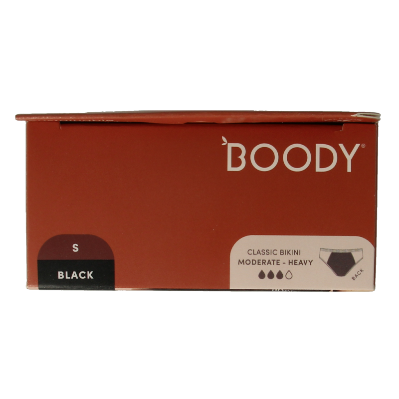 Boody  Menstruatieondergoed bikinislip zwart norm/hevig S 1 Stuks