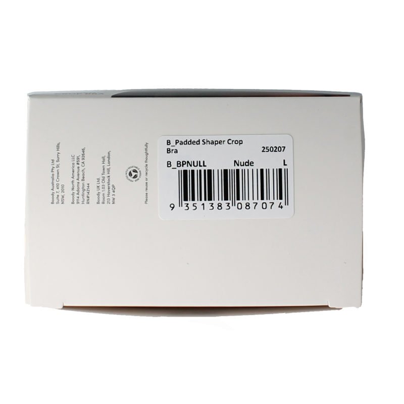 Boody  Padded shaper crop BH blush L 1 Stuks