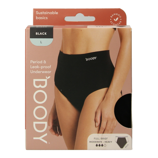 Boody  Menstruatieondergoed tailleslip zwart normaal L 1 Stuks
