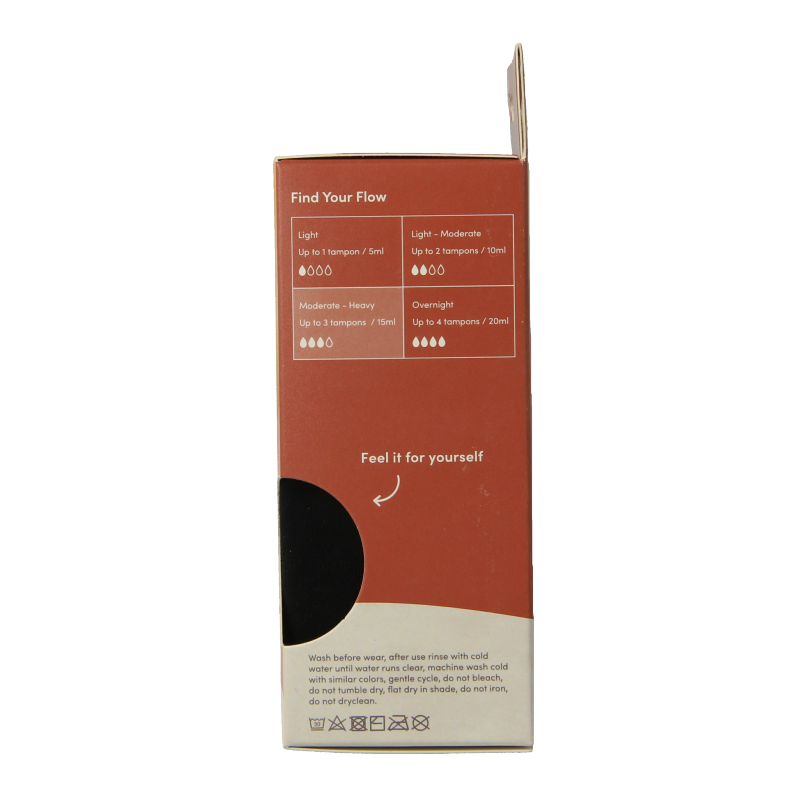 Boody  Menstruatieondergoed bikinislip zwart normaal L 1 Stuks