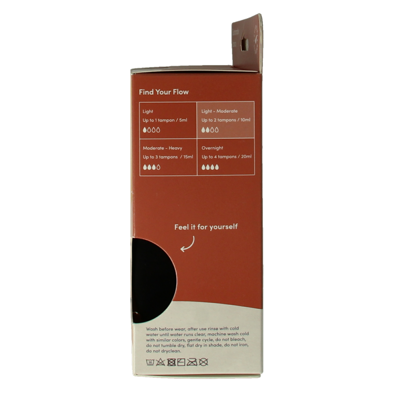 Boody  Menstruatieondergoed bikinislip zwart licht/norm S 1 Stuks