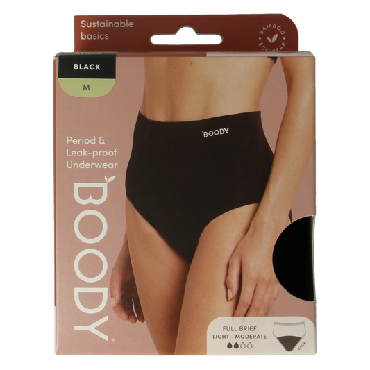 Boody  Menstruatieondergoed tailleslip zwart licht/norm M 1 Stuks