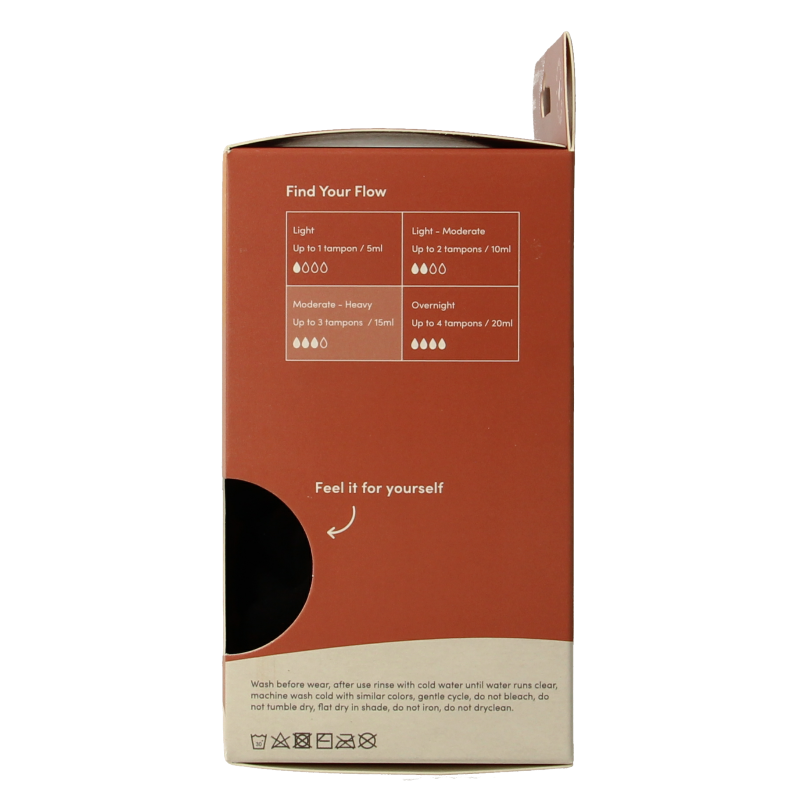 Boody  Menstruatieondergoed bikinislip zwart lich/norm S 1 Stuks