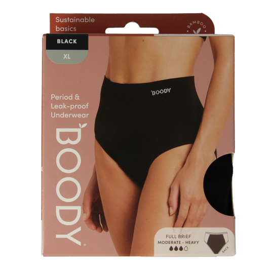 Boody  Menstruatie ondergoed zwart normaal maat XL 1 Stuks