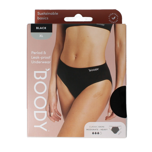 Boody  Menstruatieondergoed bikinislip zwart normaal XL 1 Stuks