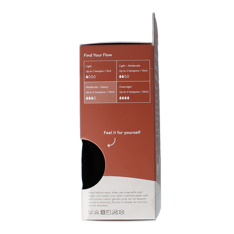 Boody  Menstruatieondergoed bikinislip zwart normaal XL 1 Stuks