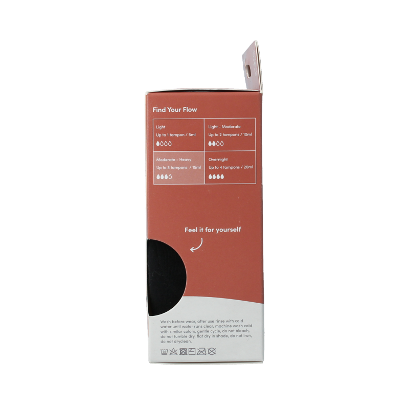 Boody  Menstruatieondergoed bikinislip zw norm/hevig XS 1 Stuks