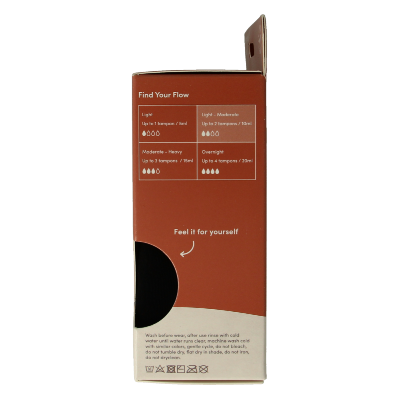 Boody  Menstruatieondergoed bikinislip zwart lich/norm XS 1 Stuks