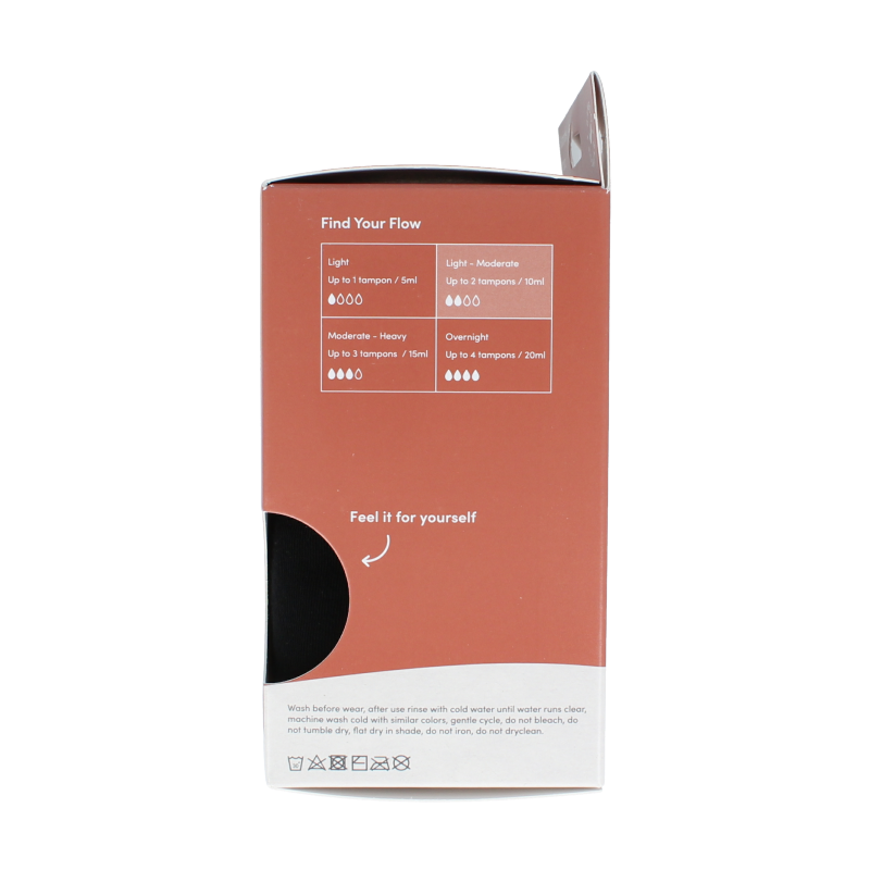 Boody  Menstruatie ondergoed zwart licht/normaal maat XS 1 Stuks