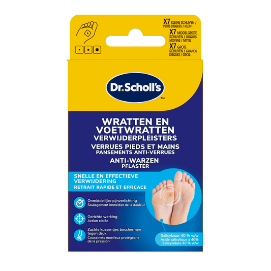 Dr. Scholl's Wratten en voetwratten verwijderpleisters 21.00 Stuks