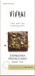 Vivani Espresso pistacchio dark 75% bio 80.00 Gram
