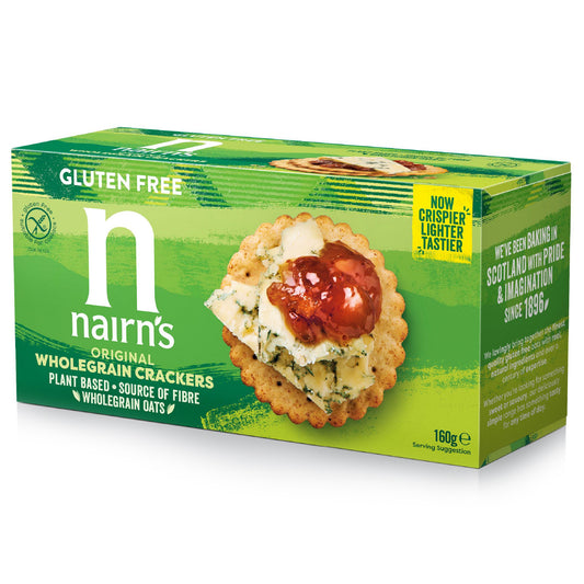 Nairns Volkoren crackers glutenvrij 160.00 Gram