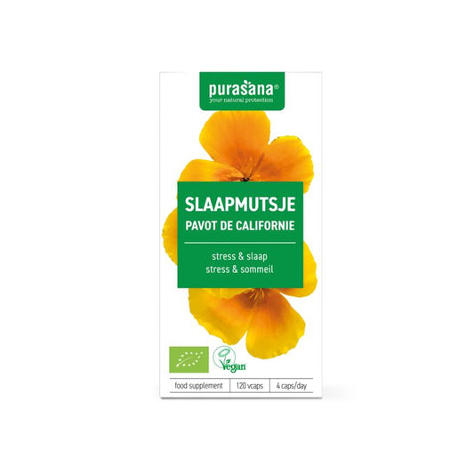 Purasana Slaapmutsje vegan bio 120 Vegetarische capsules