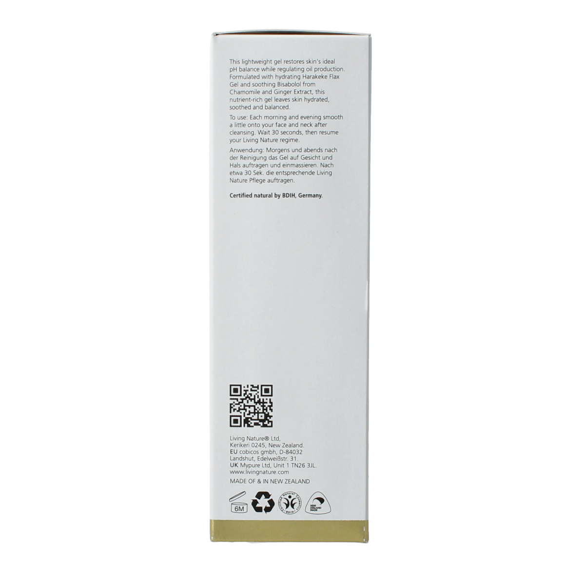 Living Nature Hydrating tonic gel 120.00 Milliliter