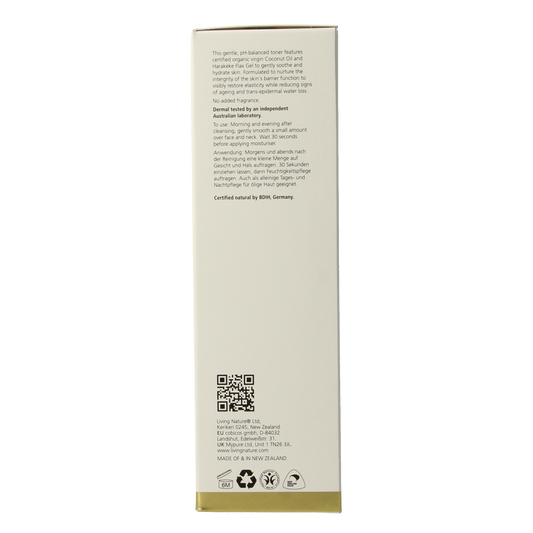 Living Nature Hydraterende tonic gel gevoelige huid 100.00 Milliliter