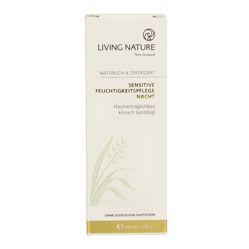 Living Nature Nachtcreme gevoelige huid 50 Milliliter
