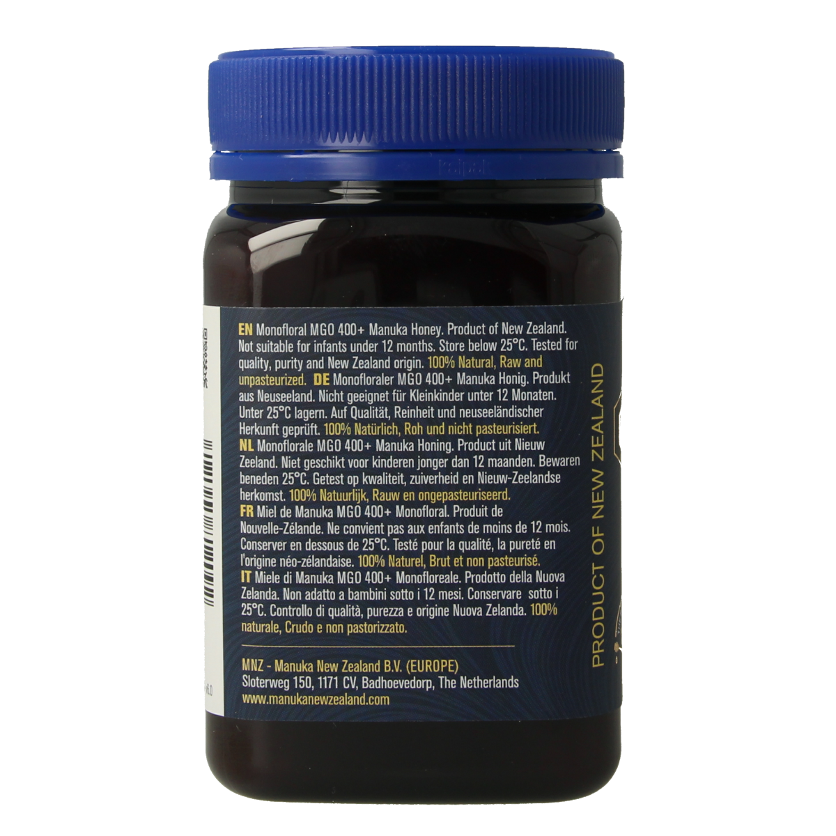 MNZ (Manuka New Zealand) Manuka Honing MGO 400+ 500.00 Gram