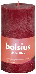 Bolsius Rustiekkaars shine 100/50 velvet red 1 Stuks