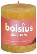 Bolsius Rustiekkaars shine 80/68 honeycomb yellow 1 Stuks