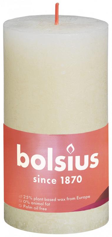 Bolsius Rustiekkaars shine 130/68 130/68 soft pearl 1 Stuks