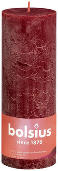 Bolsius Rustiekkaars shine 190/68 velvet red 1.00 Stuks