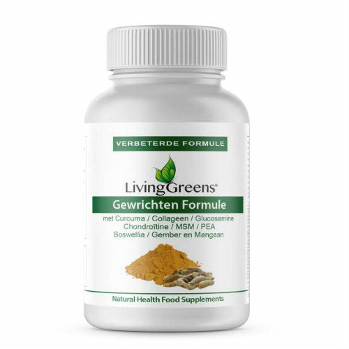 Livinggreens Gewrichten formule curcuma & collageen complex 60 Tabletten