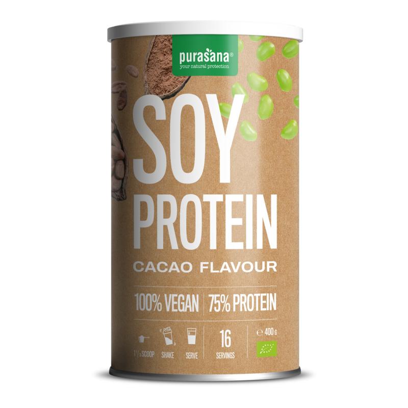Purasana Proteine soja cacao vegan bio 400 Gram