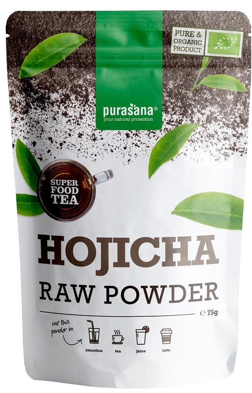 Purasana Hojicha thee poeder vegan bio 75 Gram