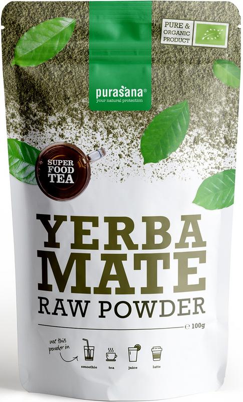 Purasana Yerba mate thee poeder vegan bio 100 Gram