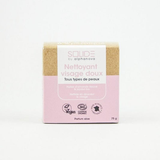 Alphanova Solide Cleansing bar bio gezicht alle huidtype 75 Gram