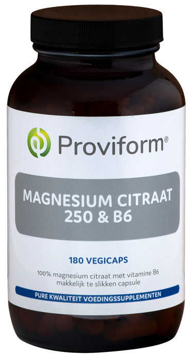Proviform Magnesium citraat 250 & B6 180 Vegetarische capsules